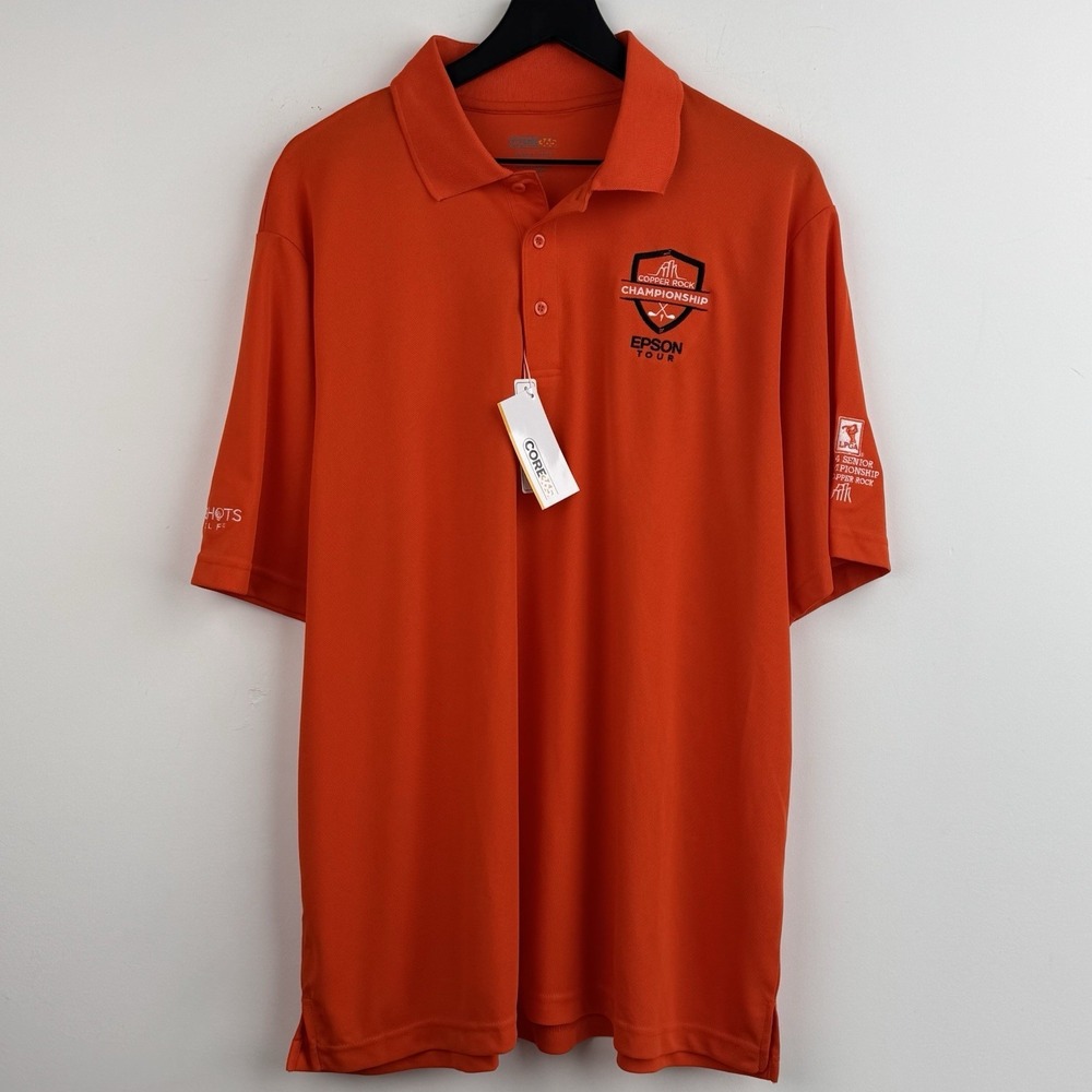 Copper‎ Rock Championship Golf Shirt Mens XXL Orange Core365 Epson Bigshots NWT